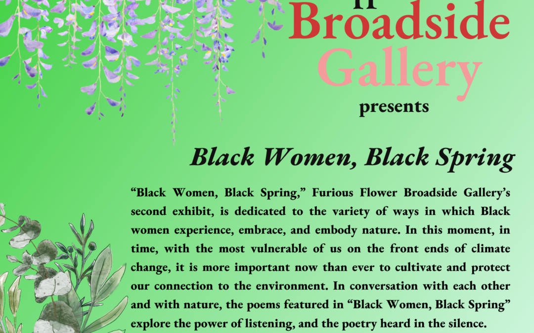 First Friday: Furious Flower Broadside Gallery Presents Black Women, Black Spring