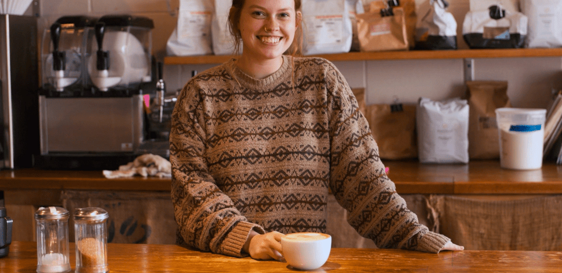 Woman with a cup of coffee