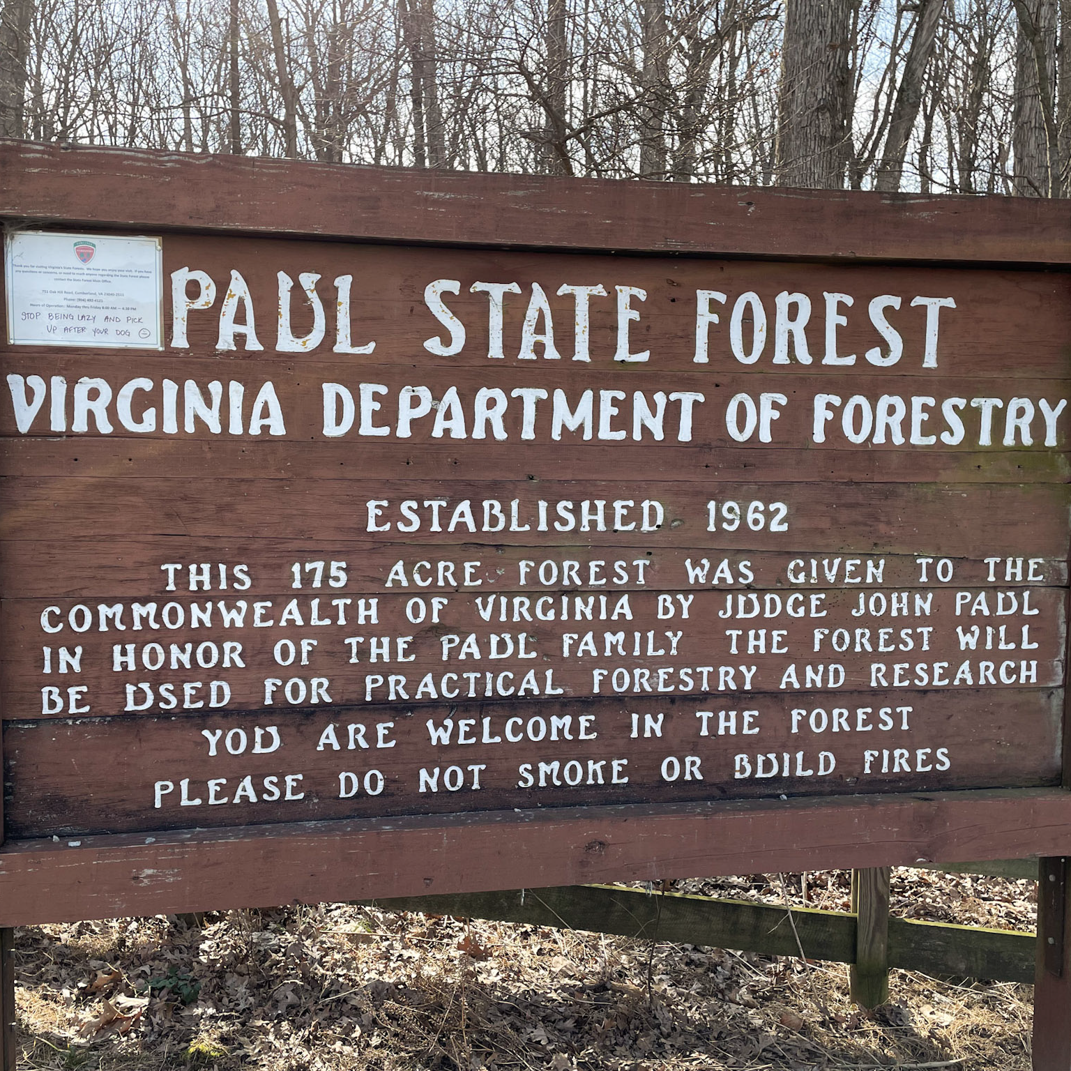 2-Paul-State-Forest-10_square Paul State Forest Sign