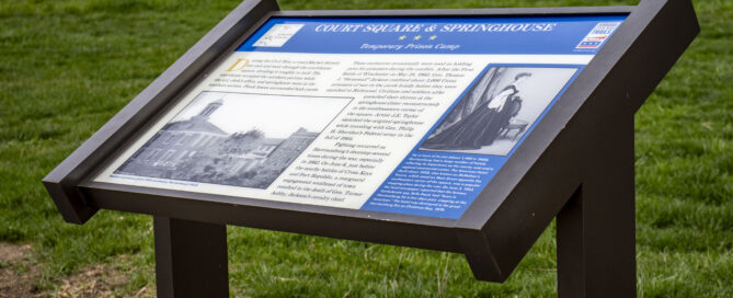 Court Square and Spring House Civil War Trail sign