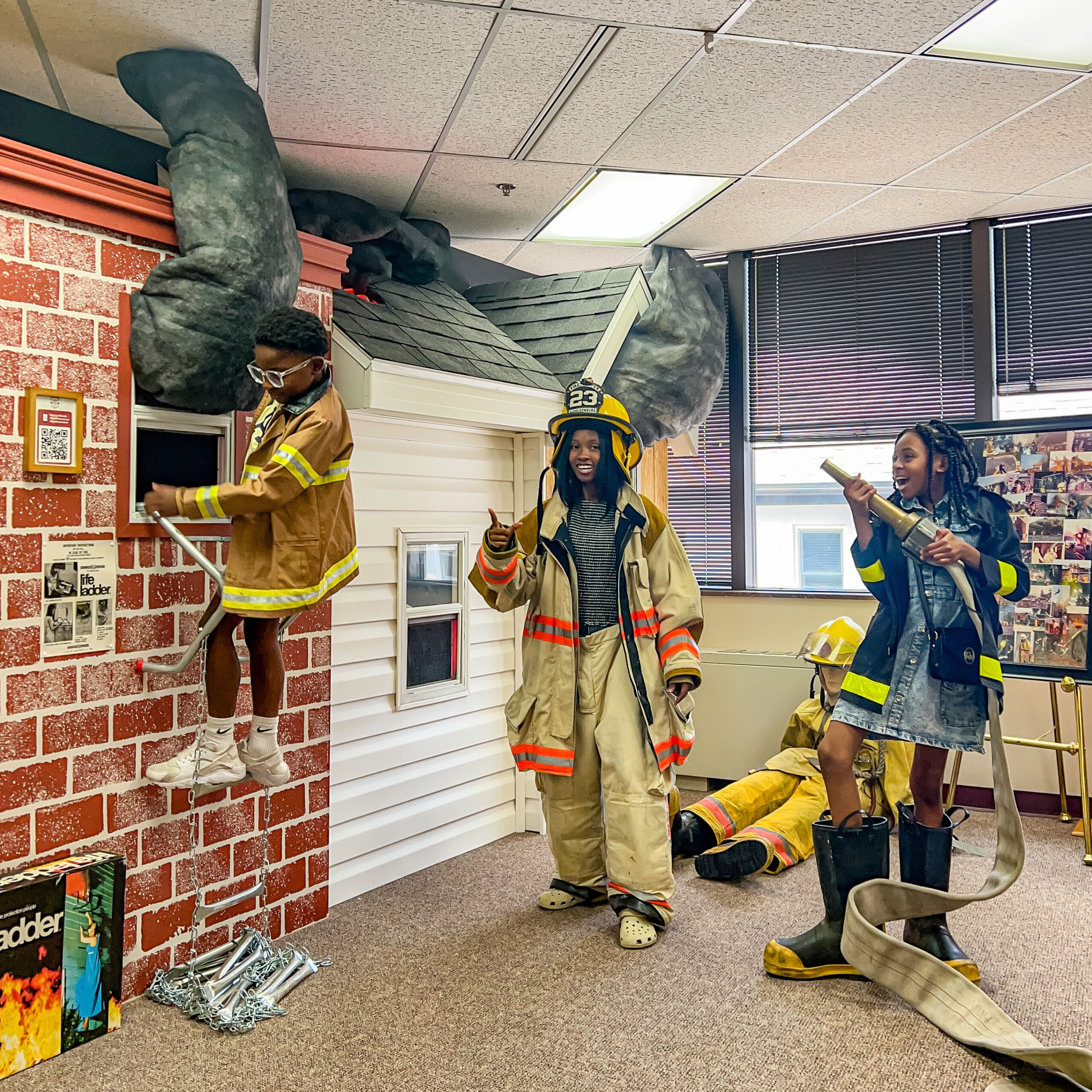 Kids at the fire museum