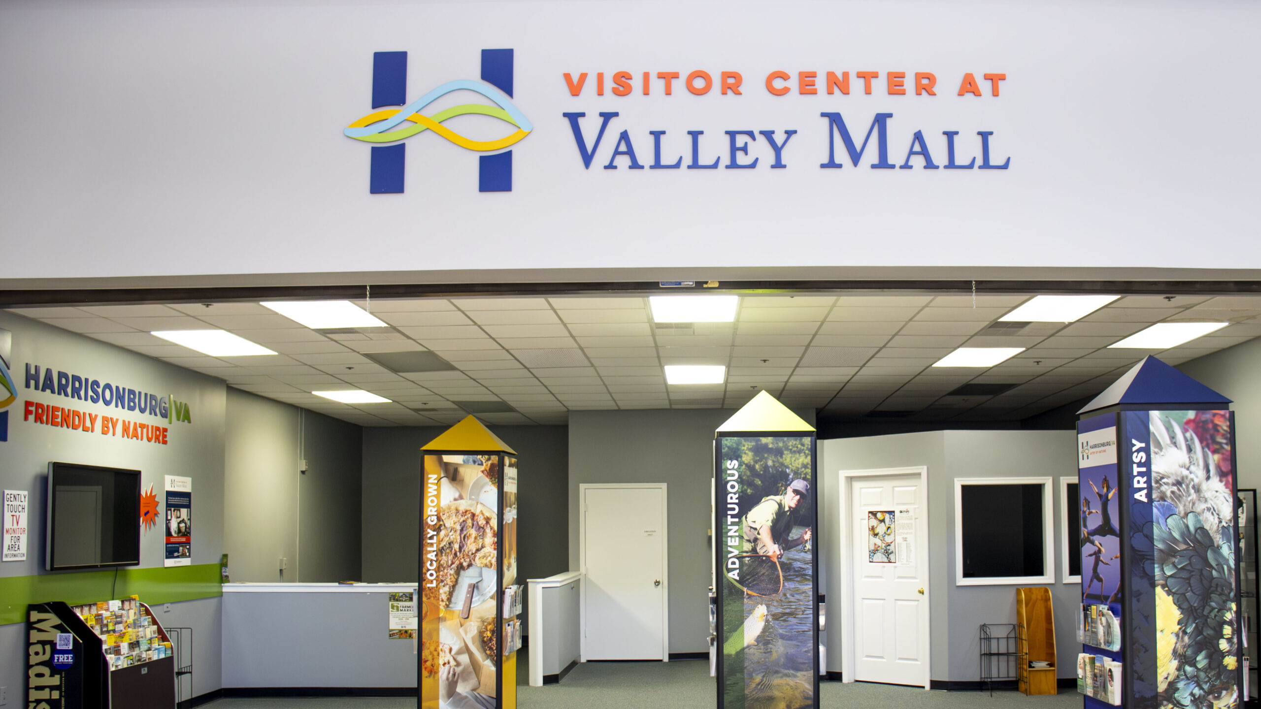 A front of the Visitor Center at the Valley Mall