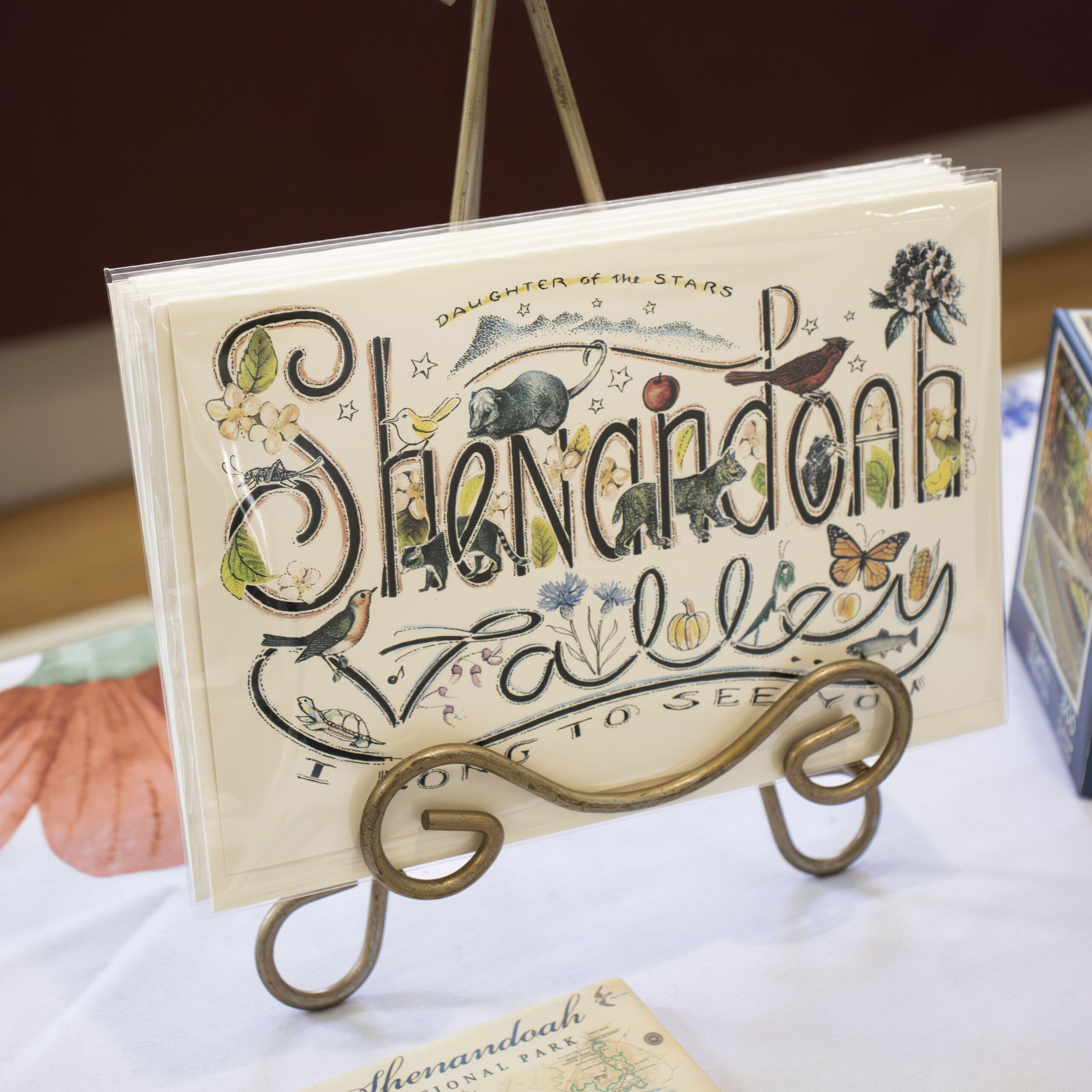 Shen Valley Card_square Shenandoah Valley card with writing decorating with artful drawings.