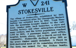 Stokesville Historic sign
