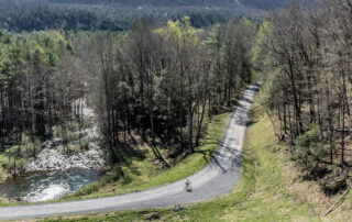 Cyclist on road
