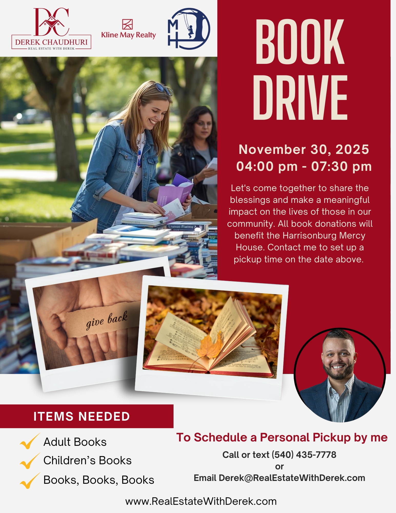 Local Book Drive to Support the Harrisonburg Mercy House - Harrisonburg