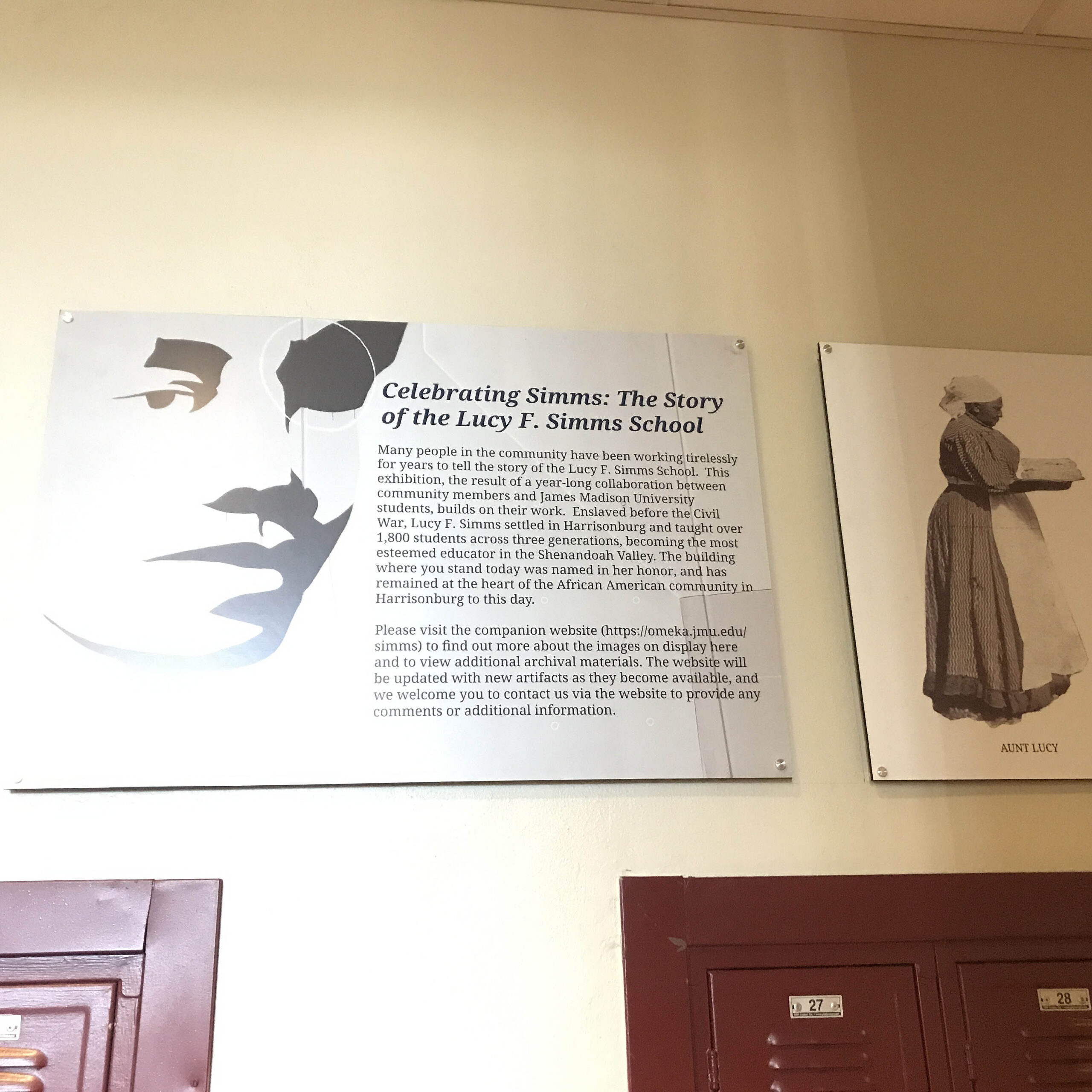 Display at Lucy Simms Center