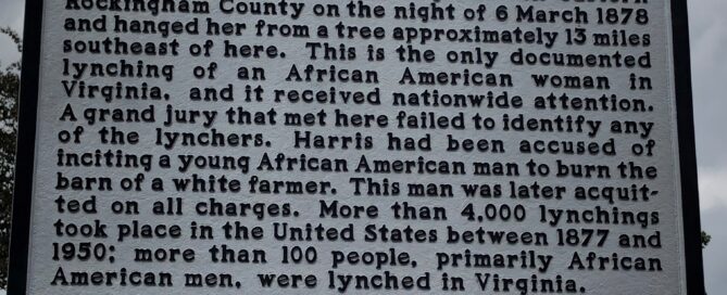 Charlotte Harris Lynched Historic Marker