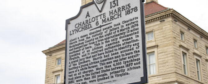 Charlotte Harris Lynched 6 March 1878 Historical sign