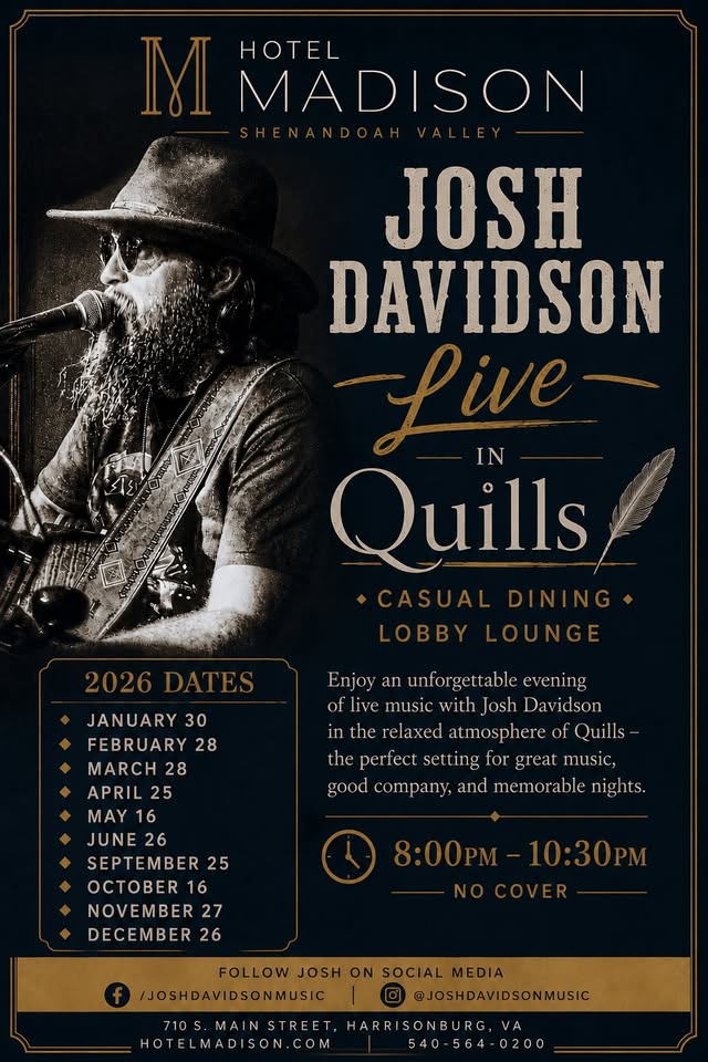 Josh Davidson Live at Hotel Madison- Quills Lobby Bar